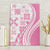 Pink Hawaiian Quilt Pattern Canvas Wall Art Mixed Polynesian Tribal Arty