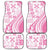Pink Hawaiian Quilt Pattern Car Mats Mixed Polynesian Tribal Arty