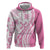 Pink Hawaiian Quilt Pattern Hoodie Mixed Polynesian Tribal Arty