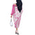 Pink Hawaiian Quilt Pattern Off The Shoulder Long Sleeve Dress Mixed Polynesian Tribal Arty