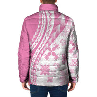 Pink Hawaiian Quilt Pattern Padded Jacket Mixed Polynesian Tribal Arty LT9 - Polynesian Pride
