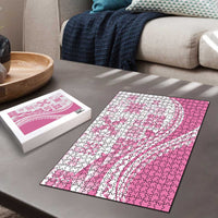 Pink Hawaiian Quilt Pattern Puzzle Mixed Polynesian Tribal Arty LT9 - Polynesian Pride