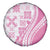 Pink Hawaiian Quilt Pattern Spare Tire Cover Mixed Polynesian Tribal Arty
