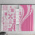 Pink Hawaiian Quilt Pattern Window Curtain Mixed Polynesian Tribal Arty