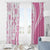 Pink Hawaiian Quilt Pattern Window Curtain Mixed Polynesian Tribal Arty