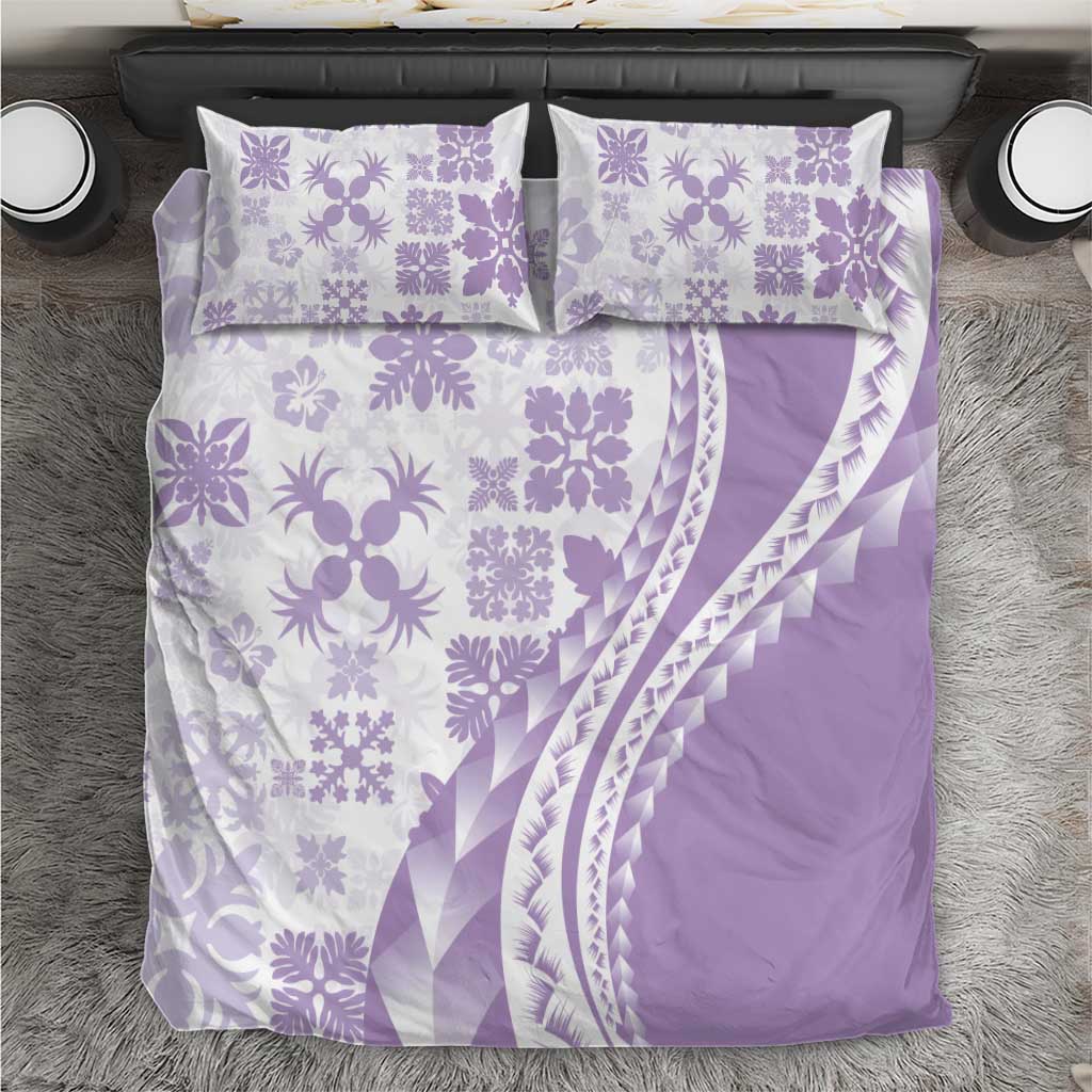 Purple Hawaiian Quilt Pattern Bedding Set Mixed Polynesian Tribal Arty LT9 Purple - Polynesian Pride