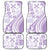 Purple Hawaiian Quilt Pattern Car Mats Mixed Polynesian Tribal Arty
