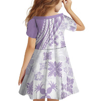 Purple Hawaiian Quilt Pattern Family Matching Tank Maxi Dress and Hawaiian Shirt Mixed Polynesian Tribal Arty
