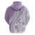 Purple Hawaiian Quilt Pattern Hoodie Mixed Polynesian Tribal Arty