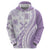 Purple Hawaiian Quilt Pattern Hoodie Mixed Polynesian Tribal Arty