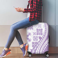 Purple Hawaiian Quilt Pattern Luggage Cover Mixed Polynesian Tribal Arty