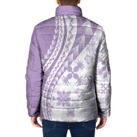 Purple Hawaiian Quilt Pattern Padded Jacket Mixed Polynesian Tribal Arty LT9 - Polynesian Pride