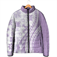 Purple Hawaiian Quilt Pattern Padded Jacket Mixed Polynesian Tribal Arty LT9 - Polynesian Pride
