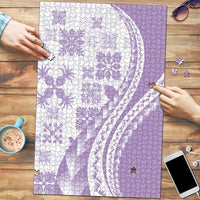 Purple Hawaiian Quilt Pattern Puzzle Mixed Polynesian Tribal Arty LT9 Purple - Polynesian Pride