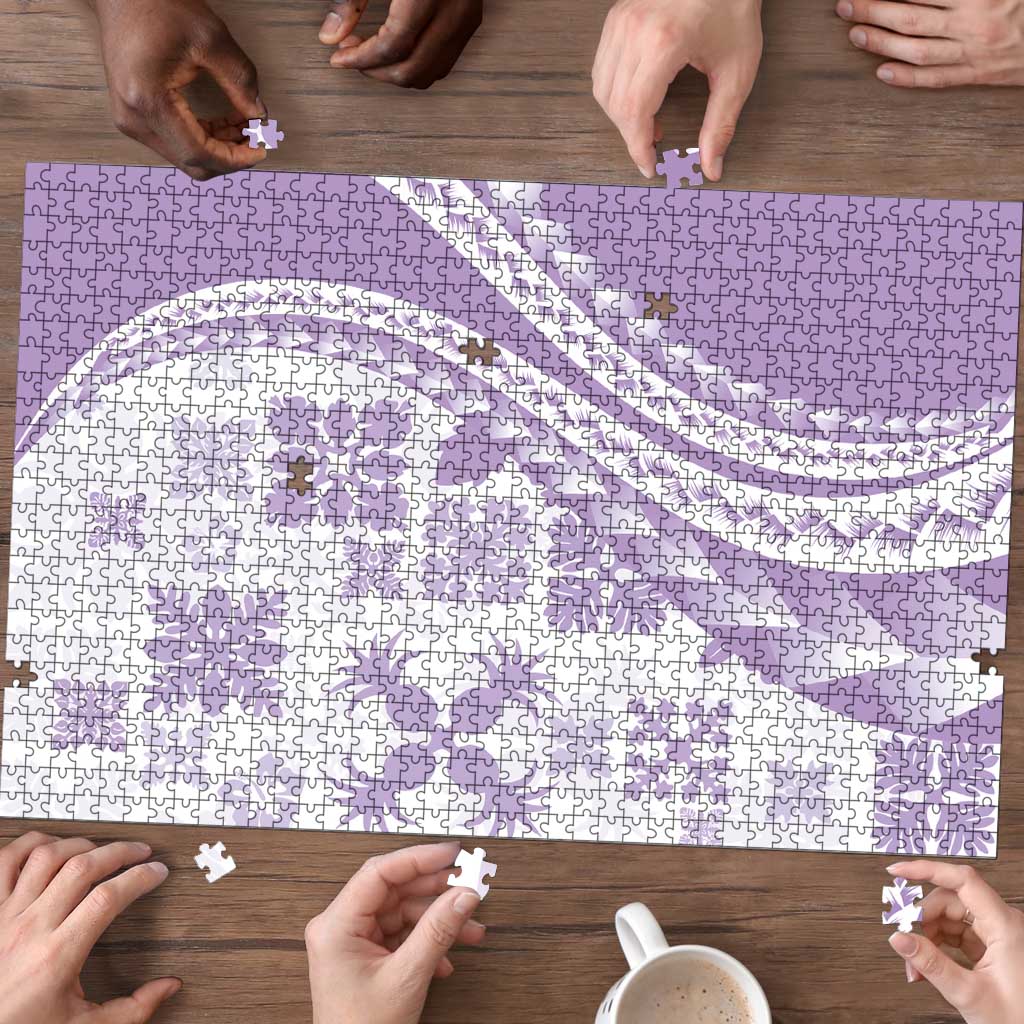 Purple Hawaiian Quilt Pattern Puzzle Mixed Polynesian Tribal Arty LT9 - Polynesian Pride
