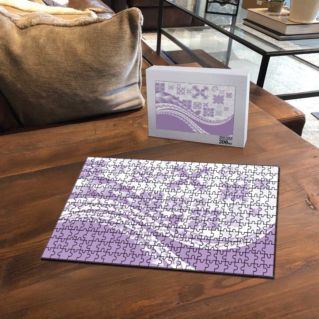 Purple Hawaiian Quilt Pattern Puzzle Mixed Polynesian Tribal Arty LT9 - Polynesian Pride