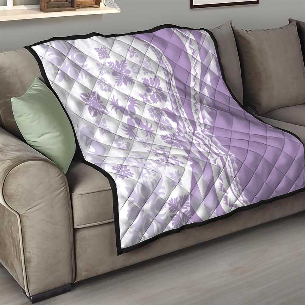 Purple Hawaiian Quilt Pattern Quilt Mixed Polynesian Tribal Arty