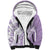Purple Hawaiian Quilt Pattern Sherpa Hoodie Mixed Polynesian Tribal Arty