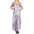 Purple Hawaiian Quilt Pattern Summer Maxi Dress Mixed Polynesian Tribal Arty