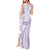 Purple Hawaiian Quilt Pattern Tank Maxi Dress Mixed Polynesian Tribal Arty
