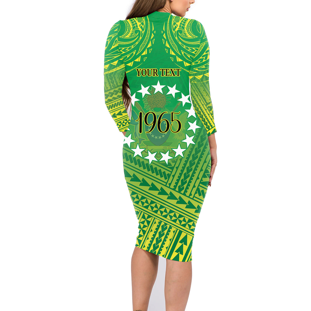 Cook Islands Constitution Day Family Matching Long Sleeve Bodycon Dress and Hawaiian Shirt Kuki Airani Since 1965 LT9 - Polynesian Pride