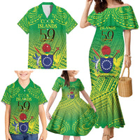 Cook Islands Constitution Day Family Matching Mermaid Dress and Hawaiian Shirt Kuki Airani Since 1965 LT9 - Polynesian Pride