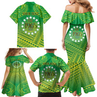 Cook Islands Constitution Day Family Matching Mermaid Dress and Hawaiian Shirt Kuki Airani Since 1965 LT9 - Polynesian Pride