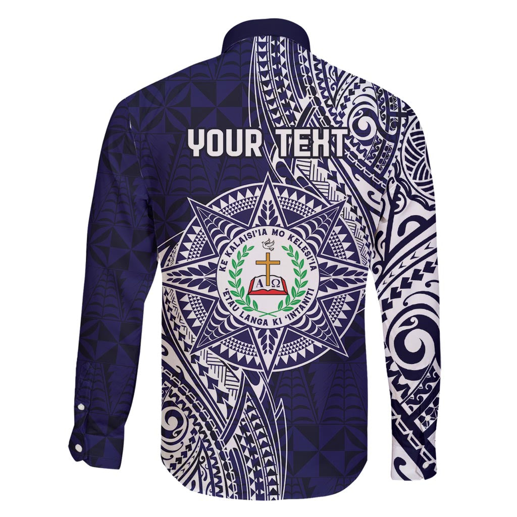 Personalised Tonga Sia'atoutai Theological College Family Matching Off Shoulder Maxi Dress and Hawaiian Shirt Since 1948 Special Kupesi Pattern LT9 - Polynesian Pride