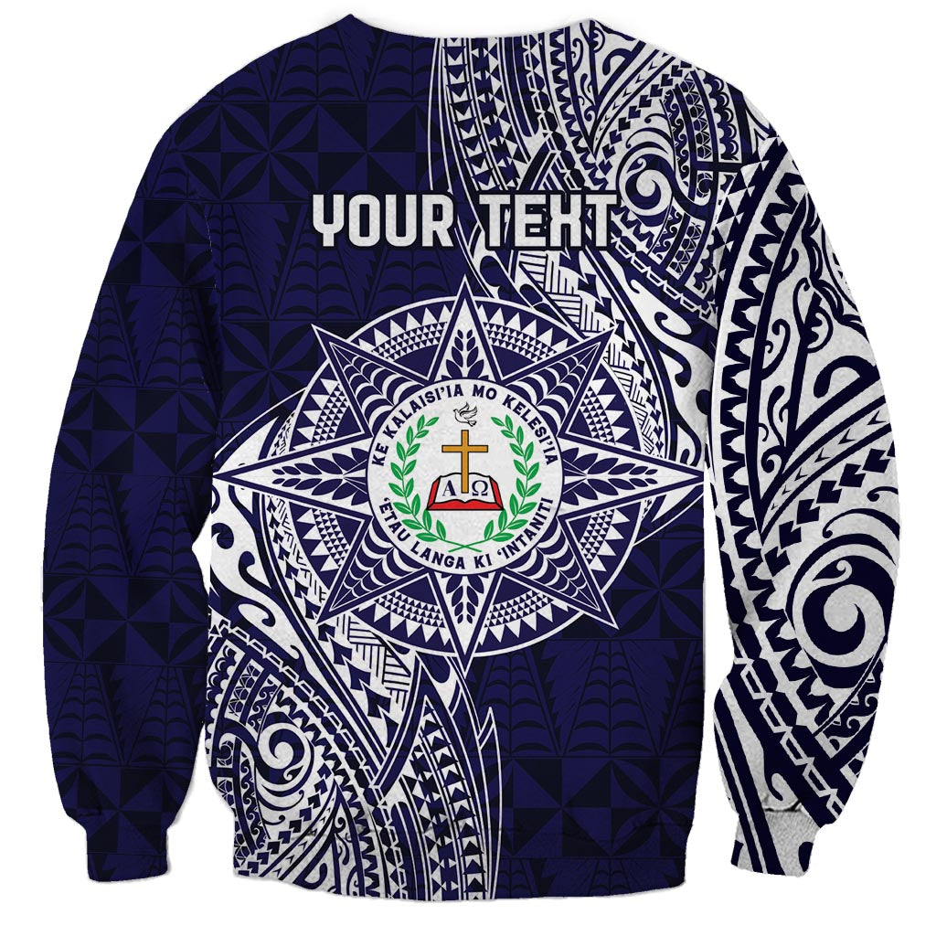 Personalised Tonga Sia'atoutai Theological College Sweatshirt Since 1948 Special Kupesi Pattern