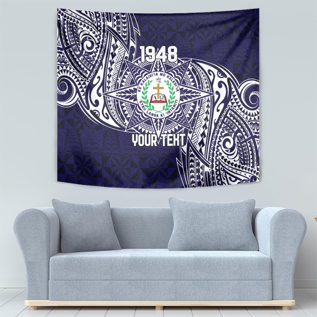 Personalised Tonga Sia'atoutai Theological College Tapestry Since 1948 Special Kupesi Pattern