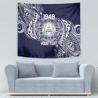 Personalised Tonga Sia'atoutai Theological College Tapestry Since 1948 Special Kupesi Pattern