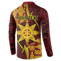 Personalised Tonga Haapai High School Button Sweatshirt Special Kupesi Pattern