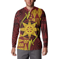 Personalised Tonga Haapai High School Button Sweatshirt Special Kupesi Pattern