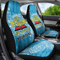 Personalised Tonga Lavengamalie College Car Seat Cover Since 1980 Special Kupesi Pattern LT9 - Polynesian Pride
