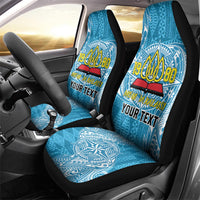 Personalised Tonga Lavengamalie College Car Seat Cover Since 1980 Special Kupesi Pattern LT9 - Polynesian Pride