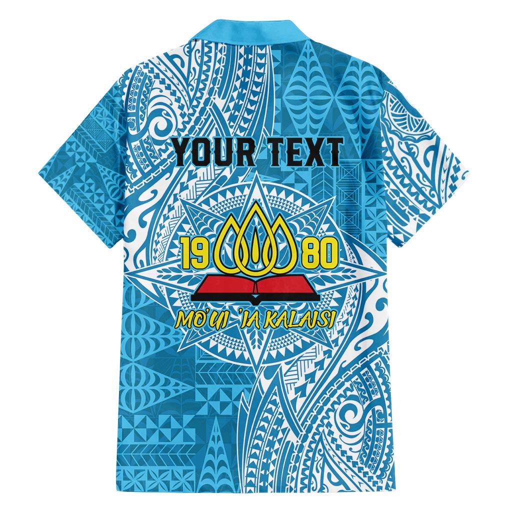 Personalised Tonga Lavengamalie College Family Matching Off Shoulder Maxi Dress and Hawaiian Shirt Since 1980 Special Kupesi Pattern LT9 - Polynesian Pride