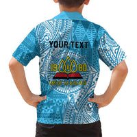Personalised Tonga Lavengamalie College Family Matching Tank Maxi Dress and Hawaiian Shirt Since 1980 Special Kupesi Pattern LT9 - Polynesian Pride