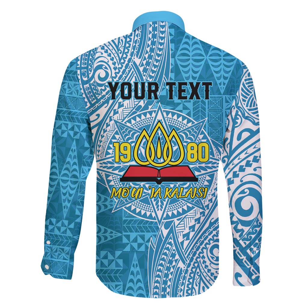 Personalised Tonga Lavengamalie College Family Matching Tank Maxi Dress and Hawaiian Shirt Since 1980 Special Kupesi Pattern LT9 - Polynesian Pride