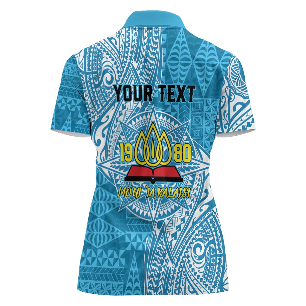 Personalised Tonga Lavengamalie College Women Polo Shirt Since 1980 Special Kupesi Pattern