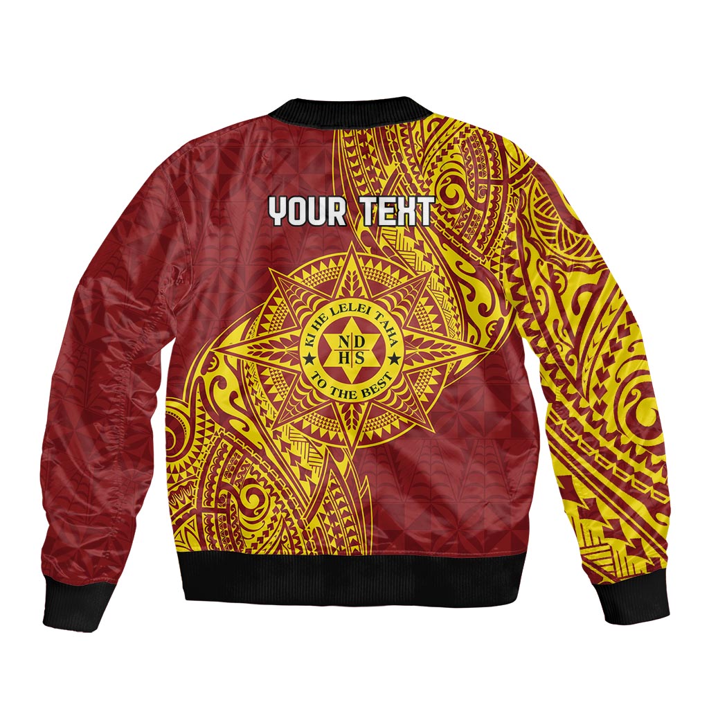 Personalised Tonga Niuatoputapu High School Bomber Jacket Special Kupesi Pattern