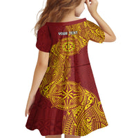 Personalised Tonga Niuatoputapu High School Family Matching Off The Shoulder Long Sleeve Dress and Hawaiian Shirt Special Kupesi Pattern LT9 - Polynesian Pride