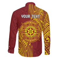 Personalised Tonga Niuatoputapu High School Family Matching Off The Shoulder Long Sleeve Dress and Hawaiian Shirt Special Kupesi Pattern LT9 - Polynesian Pride