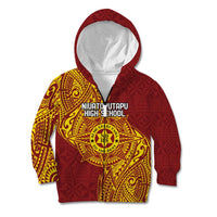 Personalised Tonga Niuatoputapu High School Kid Hoodie Special Kupesi Pattern