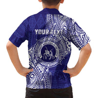 Personalised Tonga Queen Salote College Family Matching Off The Shoulder Long Sleeve Dress and Hawaiian Shirt Kolisi Fefine 1926 Special Kupesi Pattern LT9 - Polynesian Pride