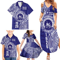Personalised Tonga Queen Salote College Family Matching Summer Maxi Dress and Hawaiian Shirt Kolisi Fefine 1926 Special Kupesi Pattern LT9 - Polynesian Pride