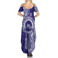 Personalised Tonga Queen Salote College Family Matching Summer Maxi Dress and Hawaiian Shirt Kolisi Fefine 1926 Special Kupesi Pattern LT9 - Polynesian Pride