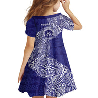 Personalised Tonga Queen Salote College Kid Short Sleeve Dress Kolisi Fefine 1926 Special Kupesi Pattern