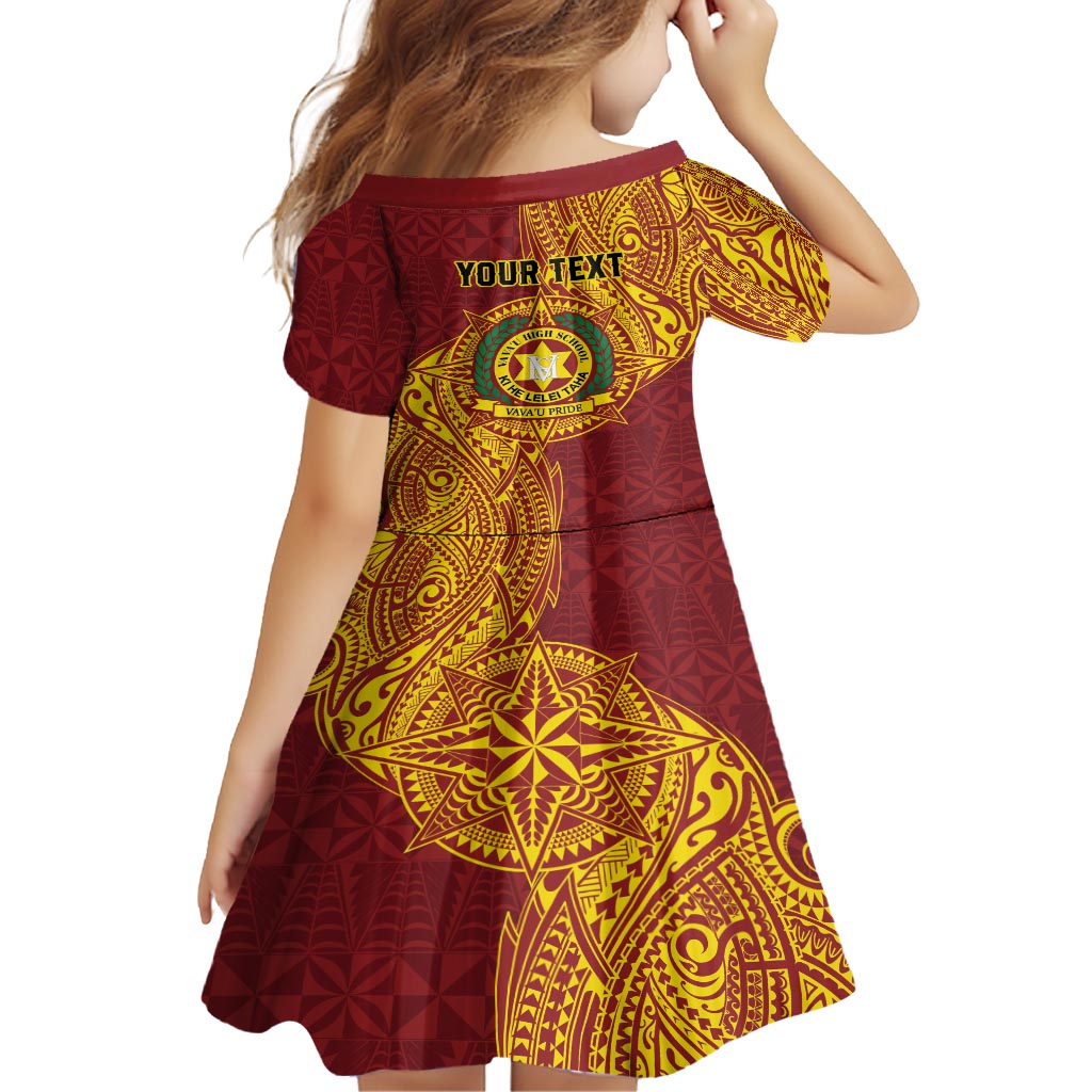 Personalised Tonga Vava'u High School Family Matching Long Sleeve Bodycon Dress and Hawaiian Shirt Since 1985 Special Kupesi Pattern LT9 - Polynesian Pride