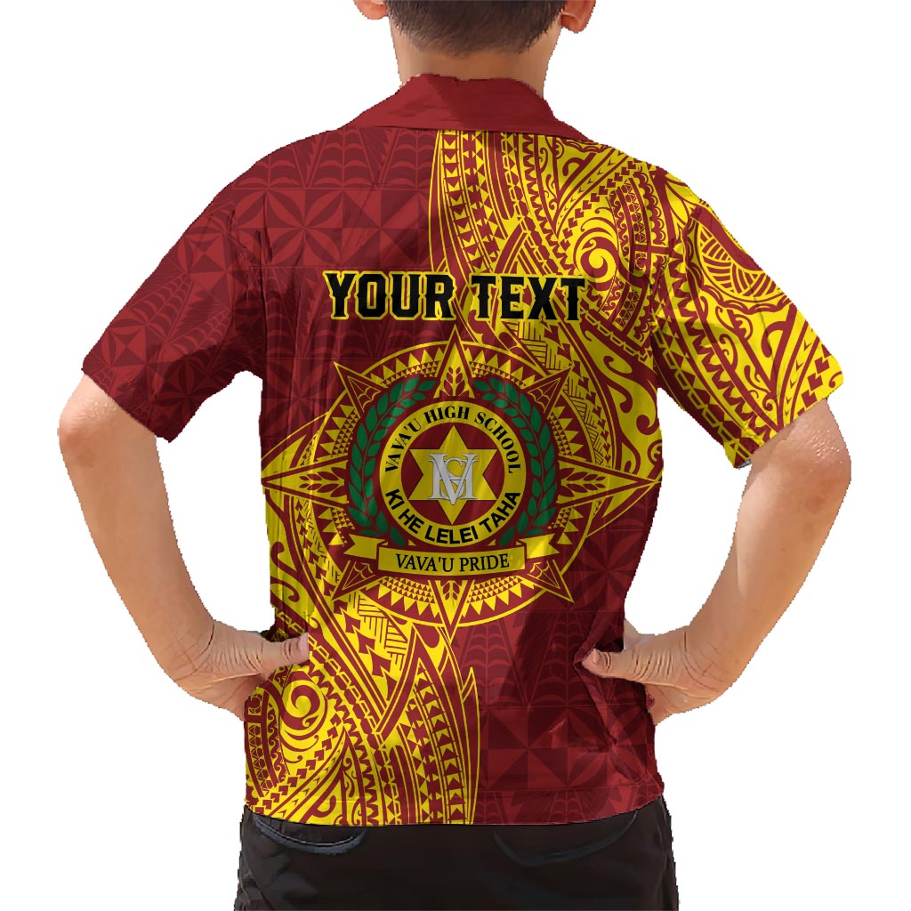 Personalised Tonga Vava'u High School Family Matching Short Sleeve Bodycon Dress and Hawaiian Shirt Since 1985 Special Kupesi Pattern LT9 - Polynesian Pride