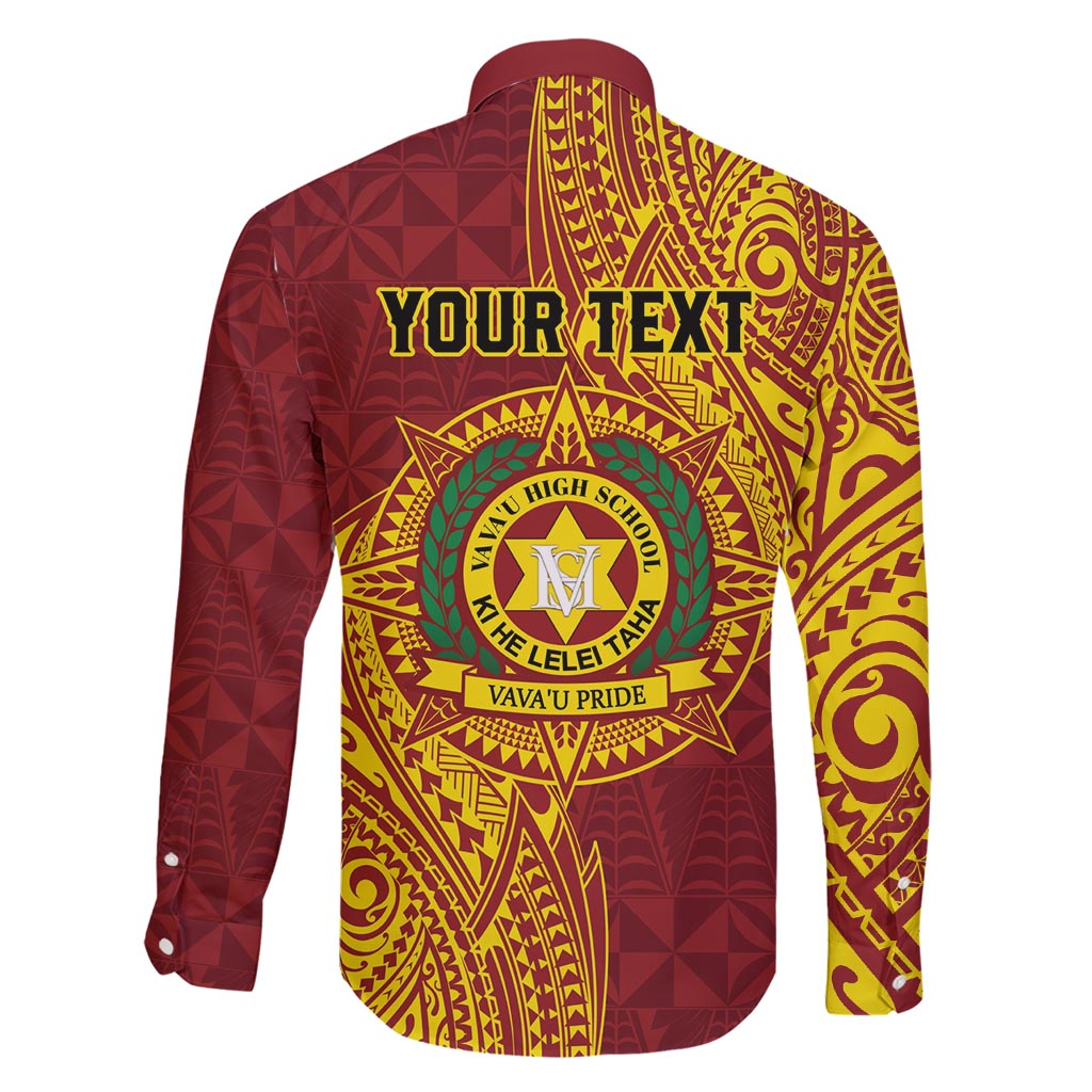 Personalised Tonga Vava'u High School Family Matching Short Sleeve Bodycon Dress and Hawaiian Shirt Since 1985 Special Kupesi Pattern LT9 - Polynesian Pride